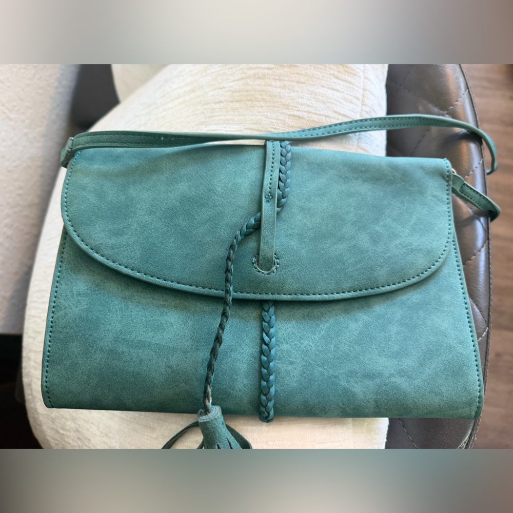 New Teal Vegan Anthropology Crossbody